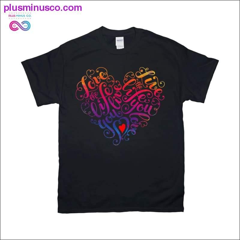 Czarne koszulki „Kochaj życie, którym żyjesz” – plusminusco.com