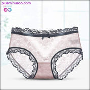 Cuecas de cintura baixa calcinha sexy feminina bordado respirável - plusminusco.com