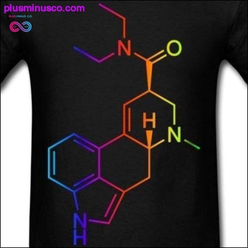 LSD Molecule Rainbow T-skjorte - plusminusco.com