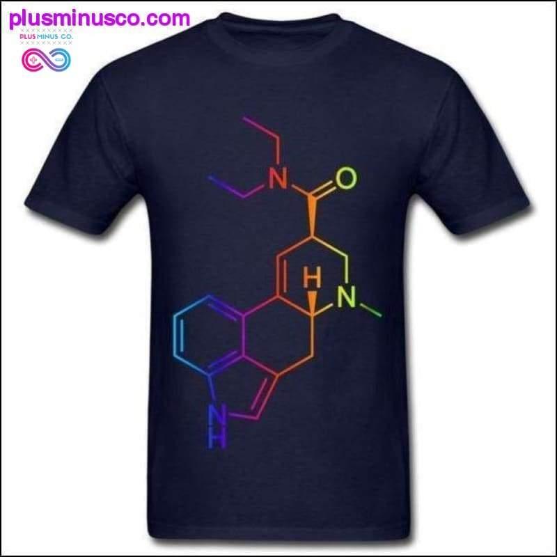 एलएसडी अणु इंद्रधनुष टी-शर्ट - प्लसमिनस्को.कॉम