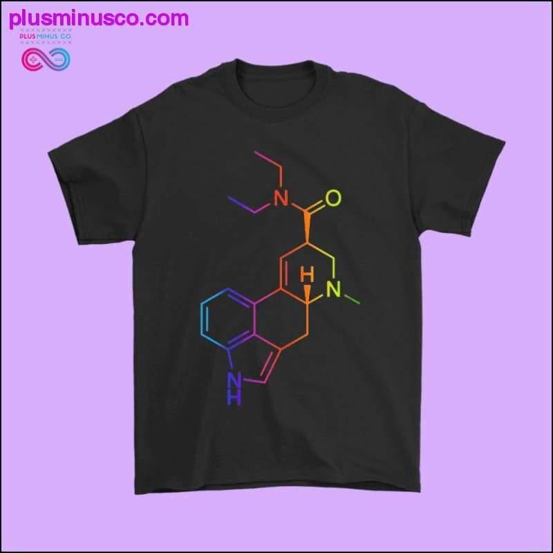 Magliette con molecola arcobaleno di LSD - plusminusco.com
