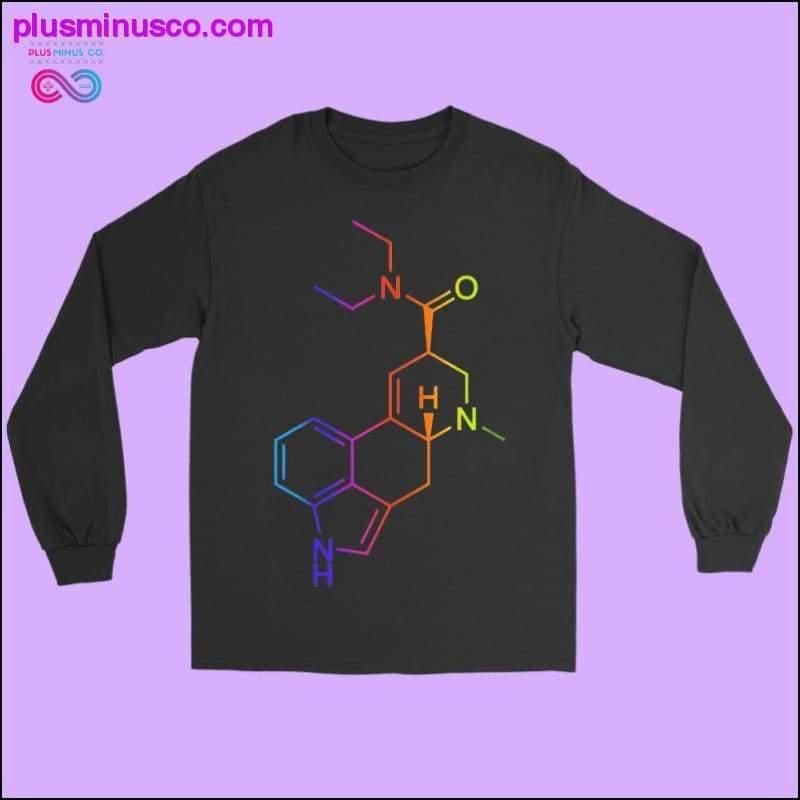 Camisetas com moléculas de arco-íris LSD - plusminusco.com