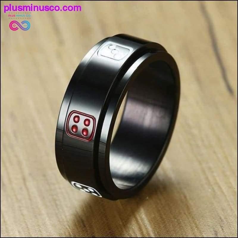 Luck 7 Vegas Creative Dice Pips Spinner Meditation Ring in - plusminusco.com