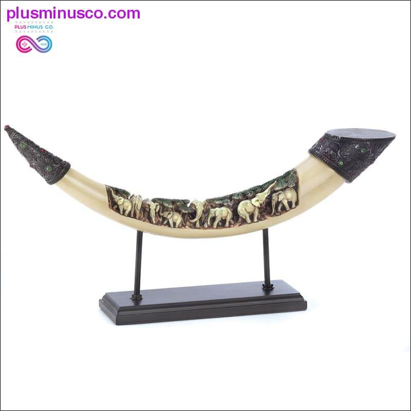 Lucky Elephants Tusk Sculpture ll Plusminusco.com - plusminusco.com