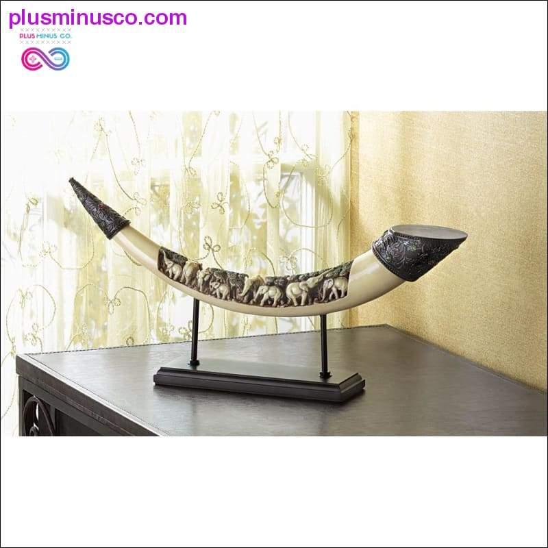 Lucky Elephants Tusk Sculpture ll Plusminusco.com - plusminusco.com