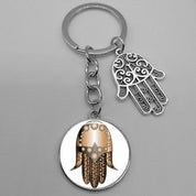 Lucky Hamsa Fatima Hand Eyes Keychains Charm Amulet Purse Bag Buckle Pendant For Car Keyrings keychains holder women - plusminusco.com