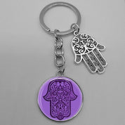 Lucky Hamsa Fatima main yeux porte-clés charme amulette sac à main boucle pendentif pour voiture porte-clés porte-clés femmes - plusminusco.com