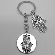 Lucky Hamsa Fatima Hand Eyes Keychains Charm Amulet Purse Bag Buckle Pendant For Car Keyrings keychains holder women - plusminusco.com
