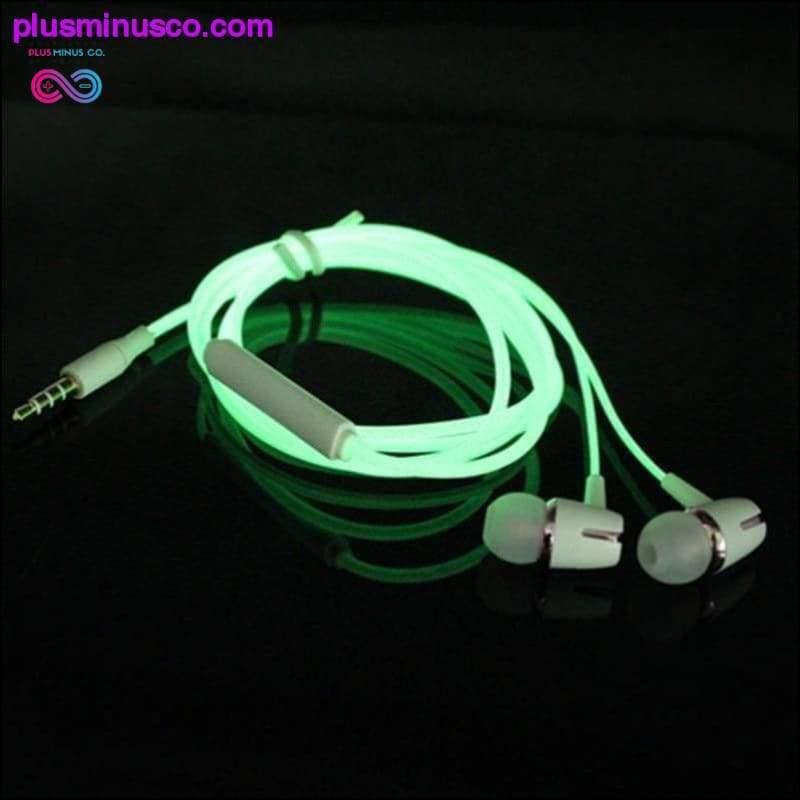Светещи слушалки, 3.5 мм щепсел, кабелни светещи слушалки с микрофон - plusminusco.com