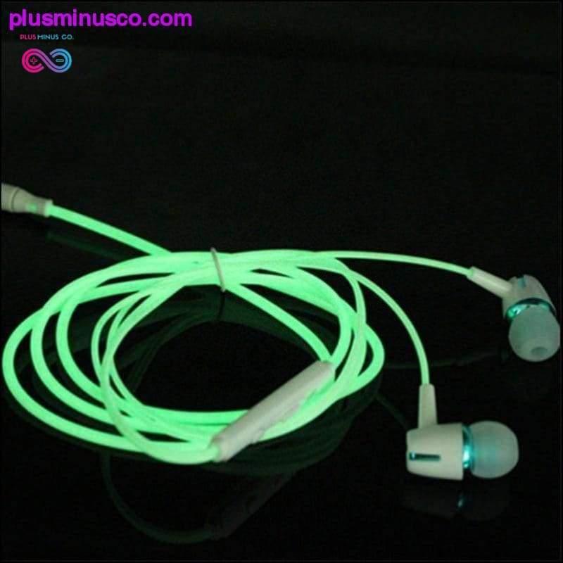 Luminous Headset 3.5mm Plug Wired Glowing Earphone with Mic - plusminusco.com
