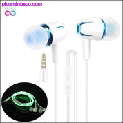 Светещи слушалки, 3.5 мм щепсел, кабелни светещи слушалки с микрофон - plusminusco.com