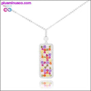 Luxueux élégant collier pendentif multicolore || -plusminusco.com