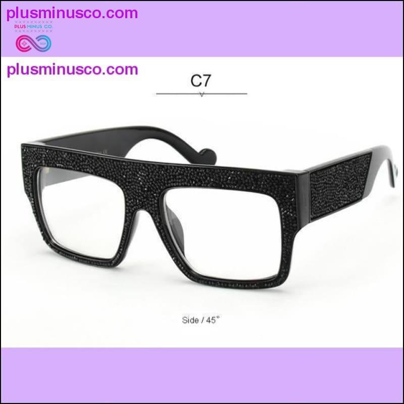 Luxury Crystal Oversize Sunglasses for Women - 100% UV400 - plusminusco.com