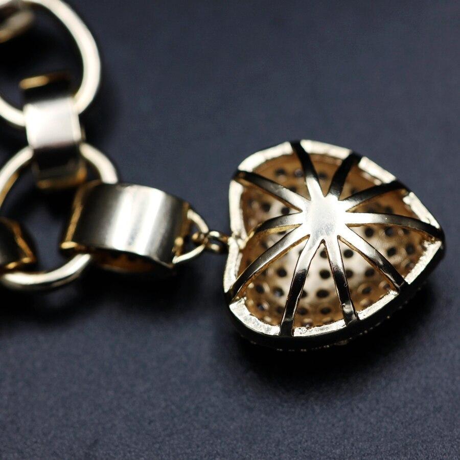 Bracelet de luxe en forme de cœur avec zircone cubique de haute qualité - plusminusco.com