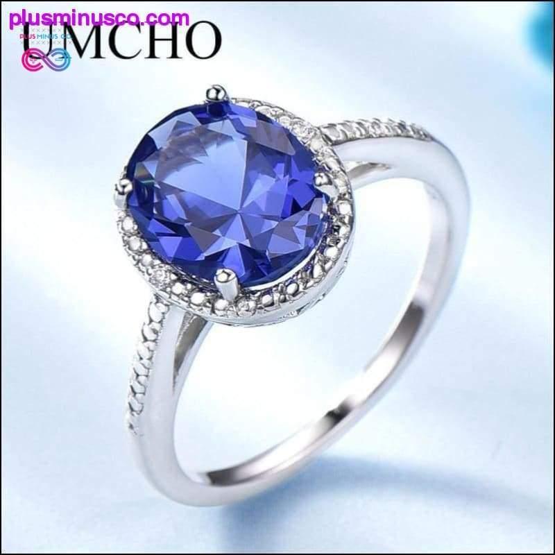 Luxury Tanzanite Rings For Women Solid 925 Sterling Silver - plusminusco.com
