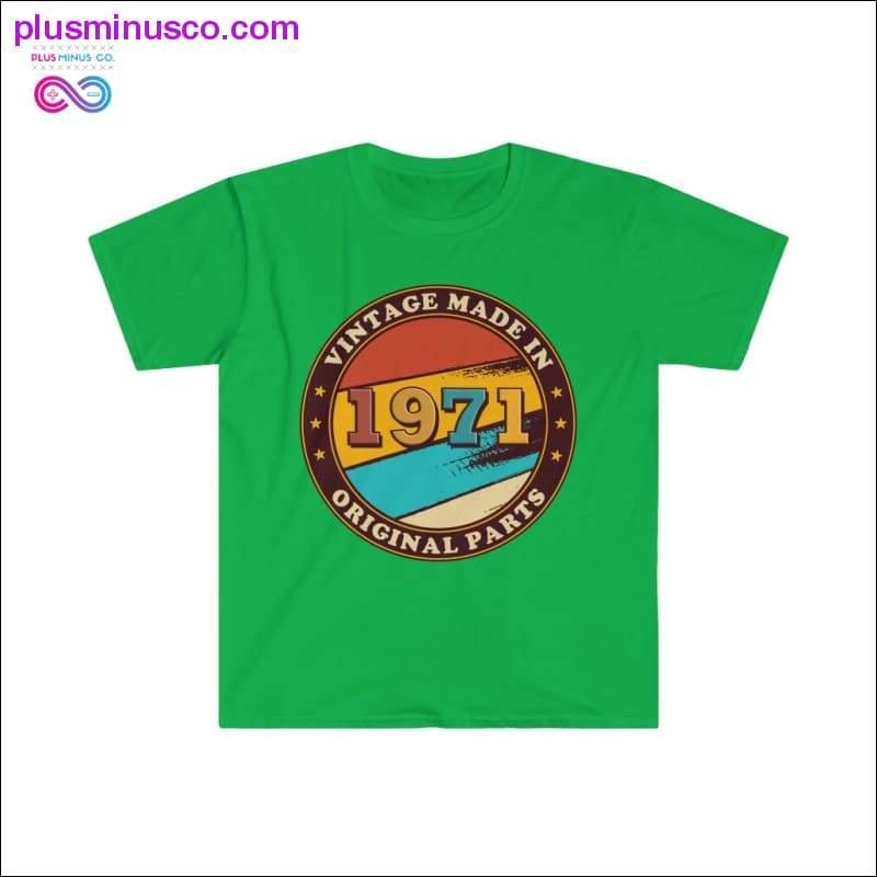 1971 жылы жасалған винтаждық Туған күні дизайнымен жасалған футболка - plusminusco.com