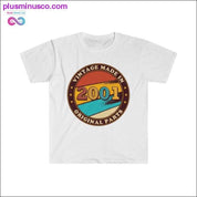 Valmistettu vuonna 2001 Vintage Birthday -suunniteltu T-paita - plusminusco.com