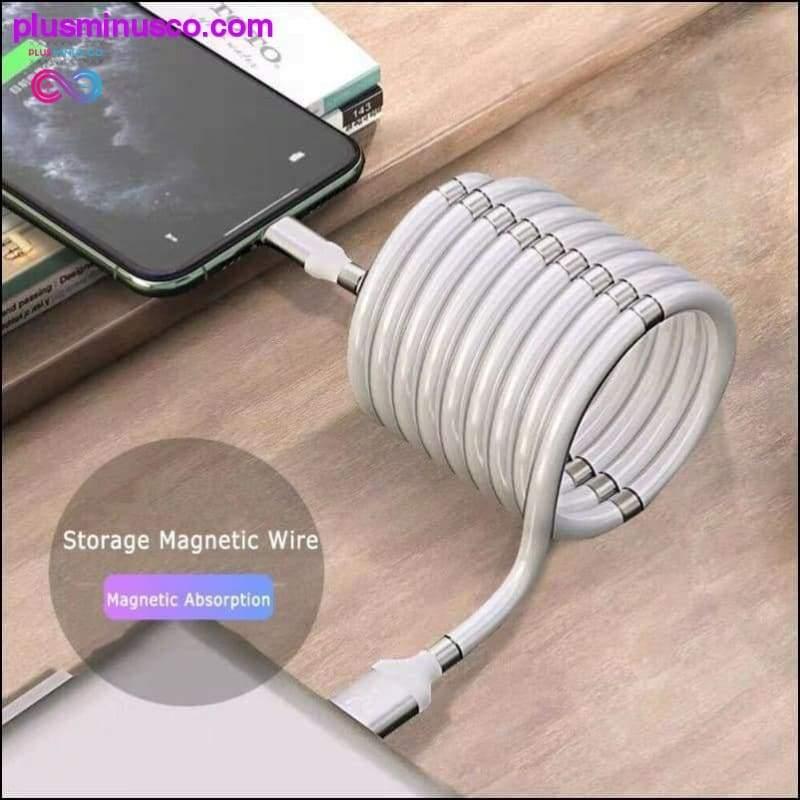 Magnetický datový kabel Magic Rope pro Android IOS Type C Micro - plusminusco.com