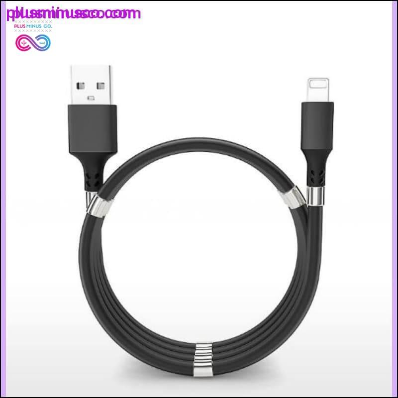Magnetyczny kabel do transmisji danych Magic Rope dla systemu Android IOS typu C Micro – plusminusco.com