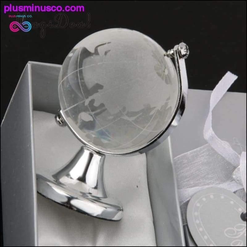 Сребърна стойка MagiDeal Crystal World Globe Сватбен подарък - plusminusco.com