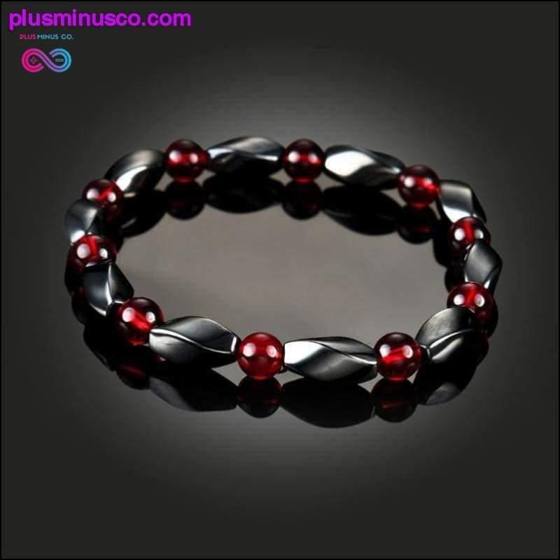Magnetic Hematite Stone Therapy Unisex Bracelet - plusminusco.com
