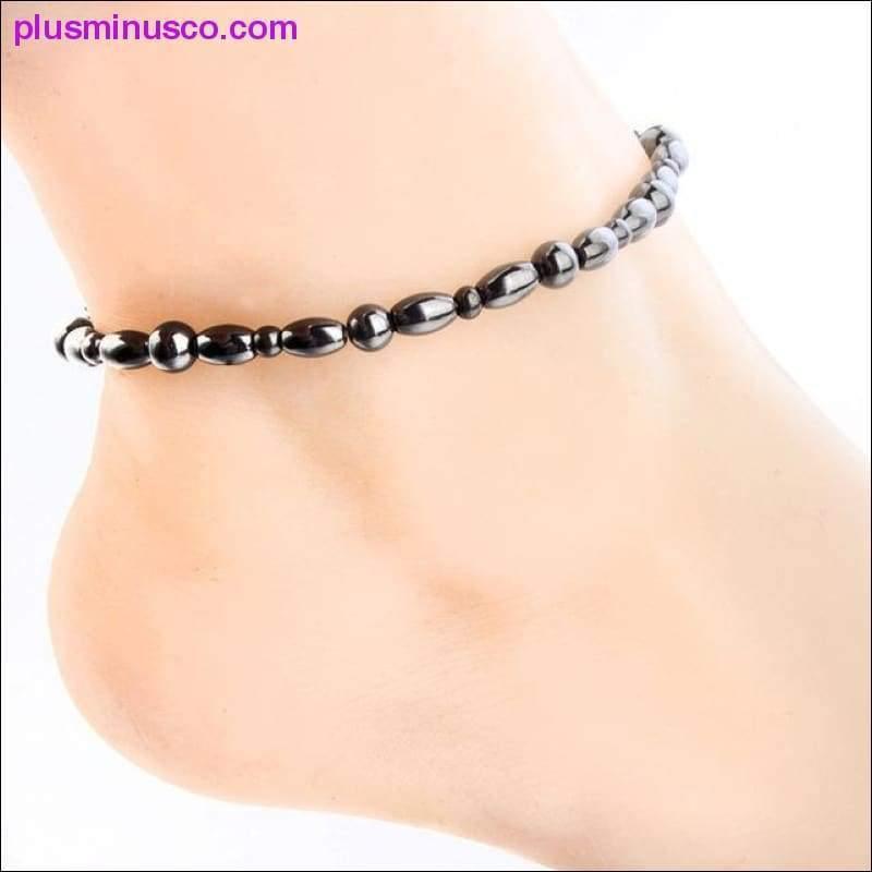 Magnetic Slimming Anklet Bracelet Black Gallstone Weight Loss Stimulating Acupoints Therapy Fat - plusminusco.com