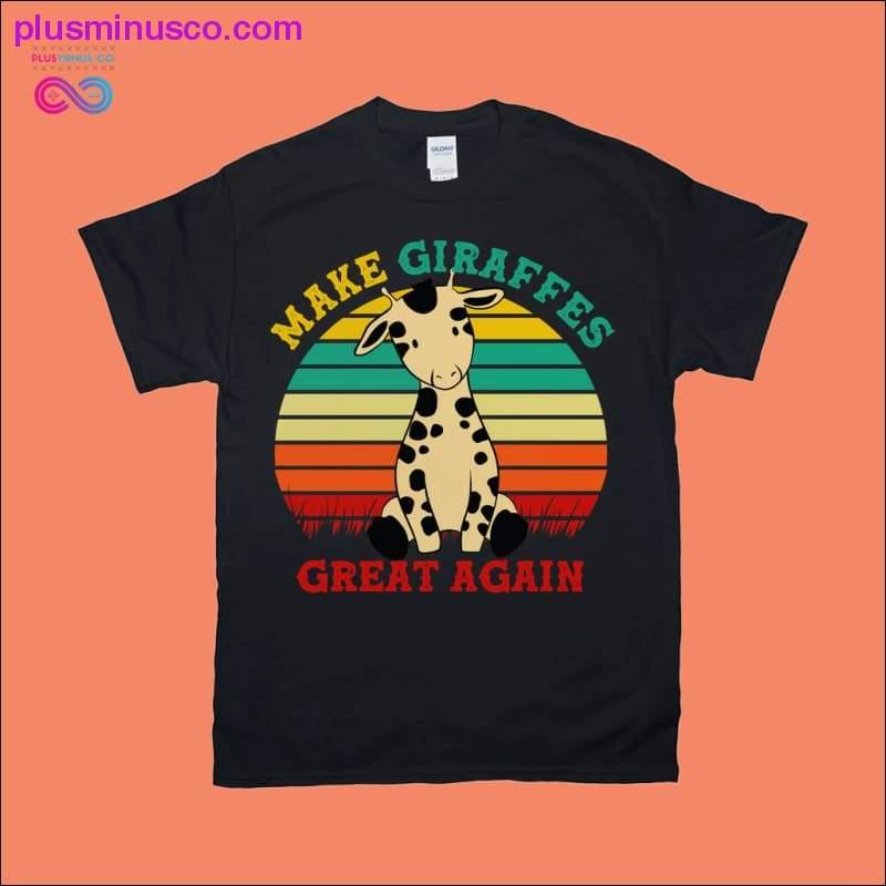 기린을 다시 위대하게 만들기 | 레트로 선셋 티셔츠 - plusminusco.com