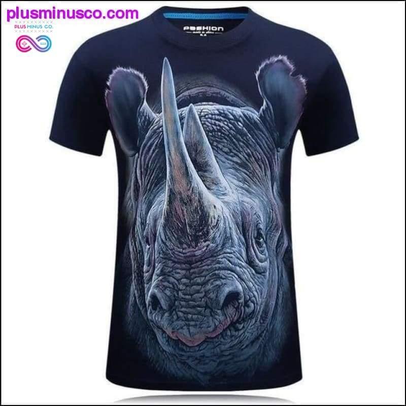 Мужчынская футболка з жывёламі з 3D-прынтам з арангутанам/газавай малпай/ваўком - plusminusco.com
