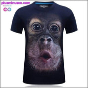 Męska koszulka ze zwierzęcym orangutanem/gazową małpą/wilkiem z nadrukiem 3D - plusminusco.com