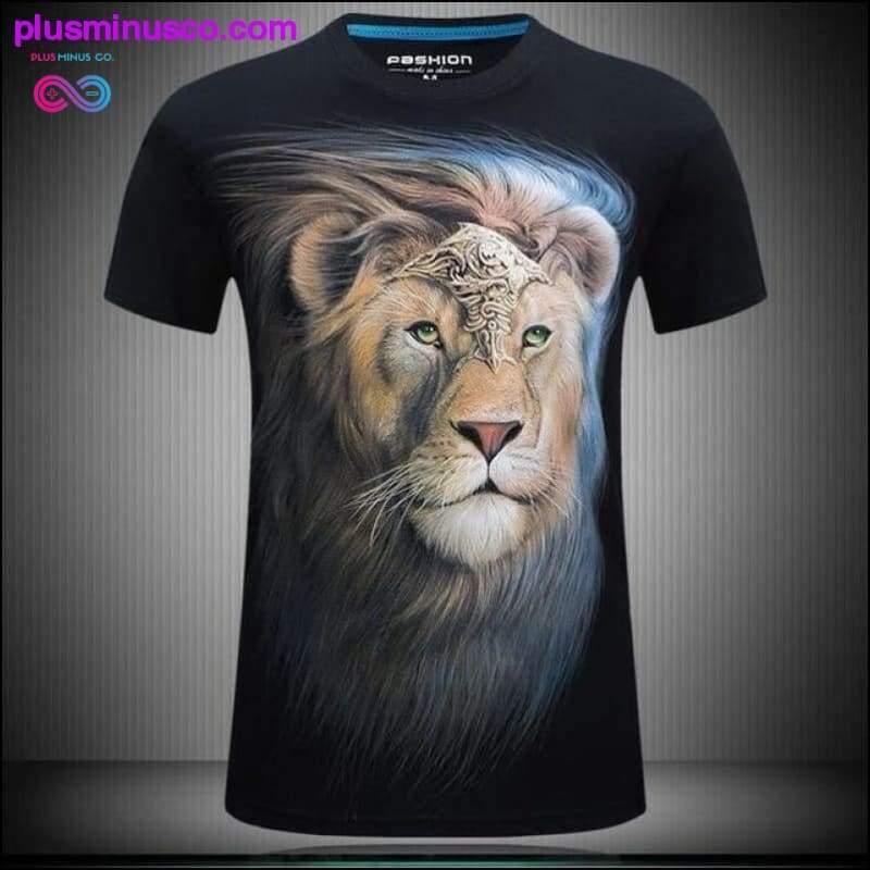 Heren dieren T-shirt orang-oetan/gasaap/Wolf 3D geprint - plusminusco.com
