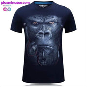 Menn dyr T-skjorte orangutang/gass ape/Ulv 3D Printed - plusminusco.com
