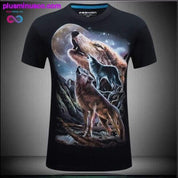 Męska koszulka ze zwierzętami orangutan/gazowa małpa/wilk z nadrukiem 3D - plusminusco.com