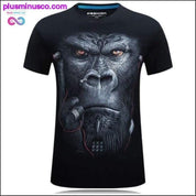 Heren dieren T-shirt orang-oetan/gasaap/Wolf 3D geprint - plusminusco.com