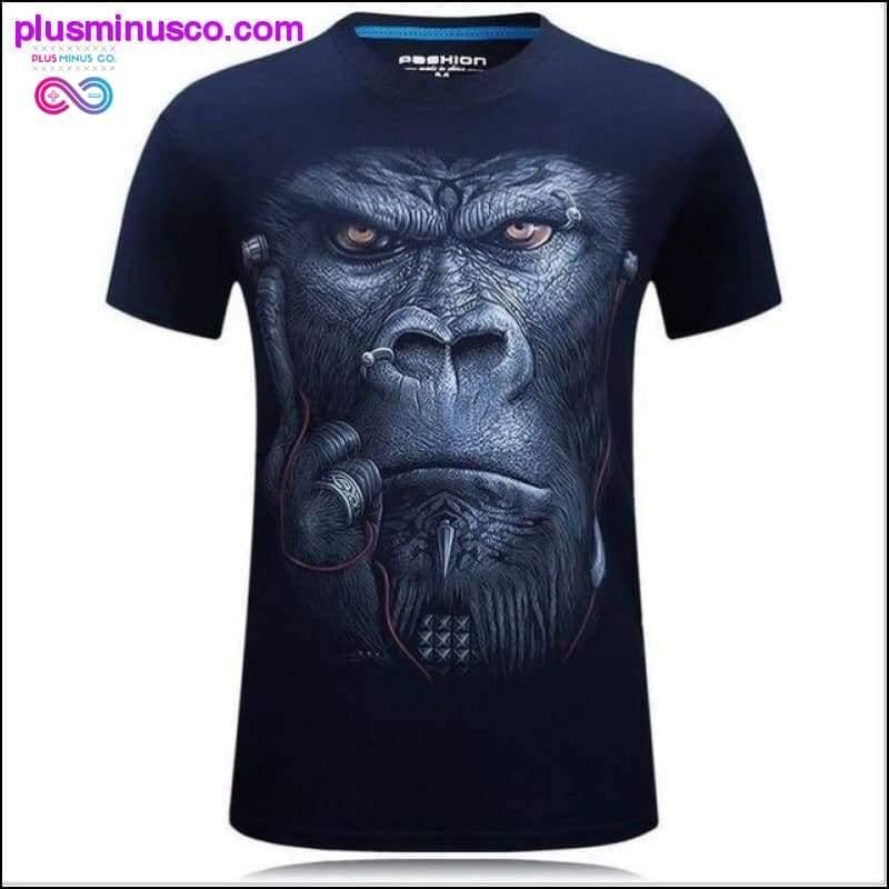 Erkek hayvan T-Shirt orangutan/gaz maymunu/Kurt 3D Baskılı - plusminusco.com