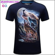 Tricou cu animale pentru bărbați urangutan/maimuță gazoasă/lup imprimat 3D - plusminusco.com