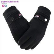Ανδρικά χειμωνιάτικα γάντια σουέτ ζεστά γάντια σπασμένων δακτύλων εξωτερικού χώρου - plusminusco.com