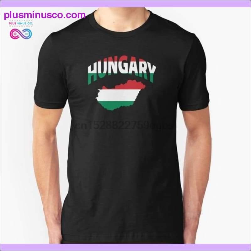 Pánské tričko Maďarsko vlajka Maďarsko mapa Tričko dámské Tričko - plusminusco.com