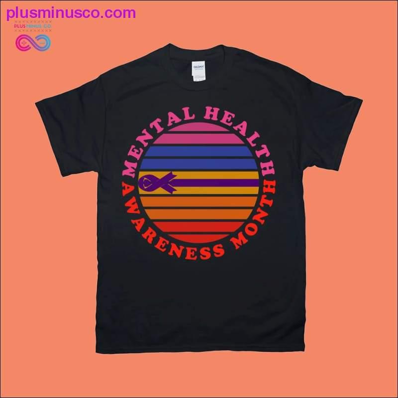 Mental Health Awareness Month | Retro Sunset T-Shirts - plusminusco.com