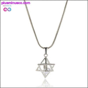 Merkaba Necklace Silver 3-D Merkabah Pendant Sacred Geometry - plusminusco.com
