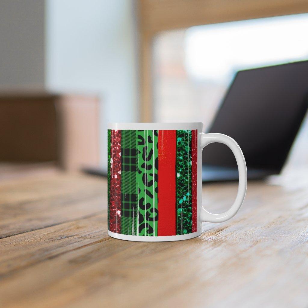 Merry and Bright Mug, Christmas Tree Mug, Christmas Mug, Christmas Mug, Holiday Mug, Christmas Mug Gift, Christmas Patterns Mug - plusminusco.com