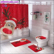 메리 크리스마스 욕실 세트 눈사람 산타클로스 엘크 패턴 - plusminusco.com