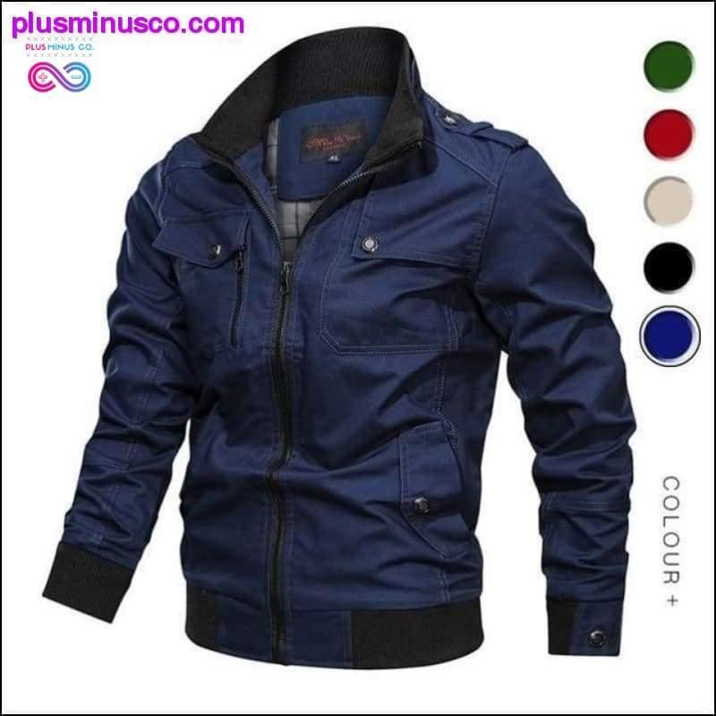 Military Jacket Men Spring Autumn Cotton Windbreaker Pilot - plusminusco.com