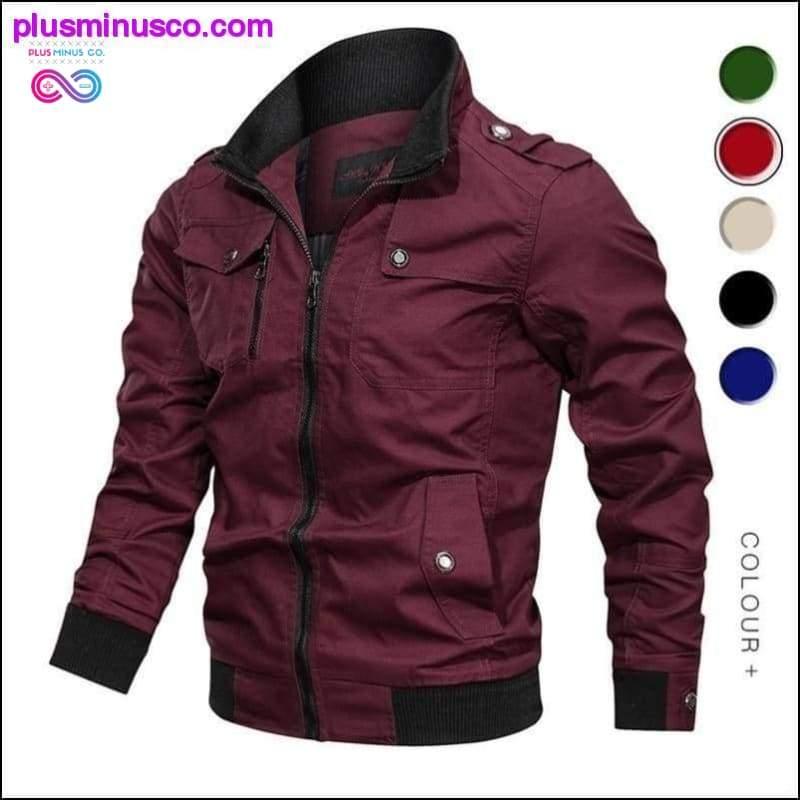 Military Jacket Men Spring Autumn Cotton Windbreaker Pilot - plusminusco.com