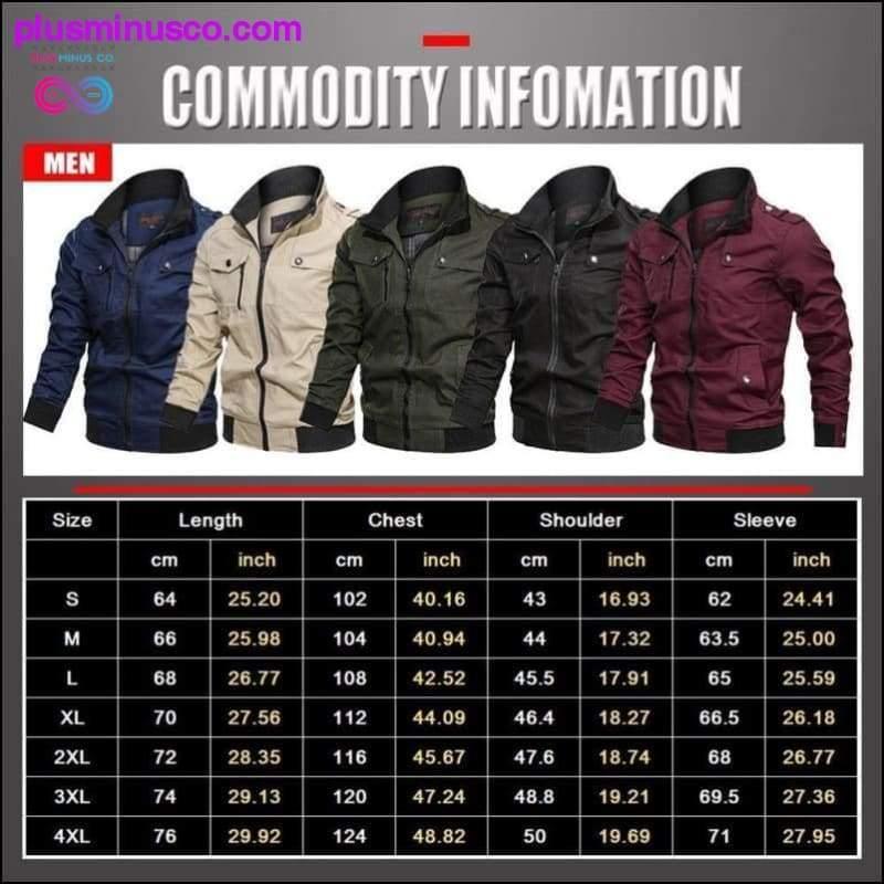 Military Jacket Men Spring Autumn Cotton Windbreaker Pilot - plusminusco.com
