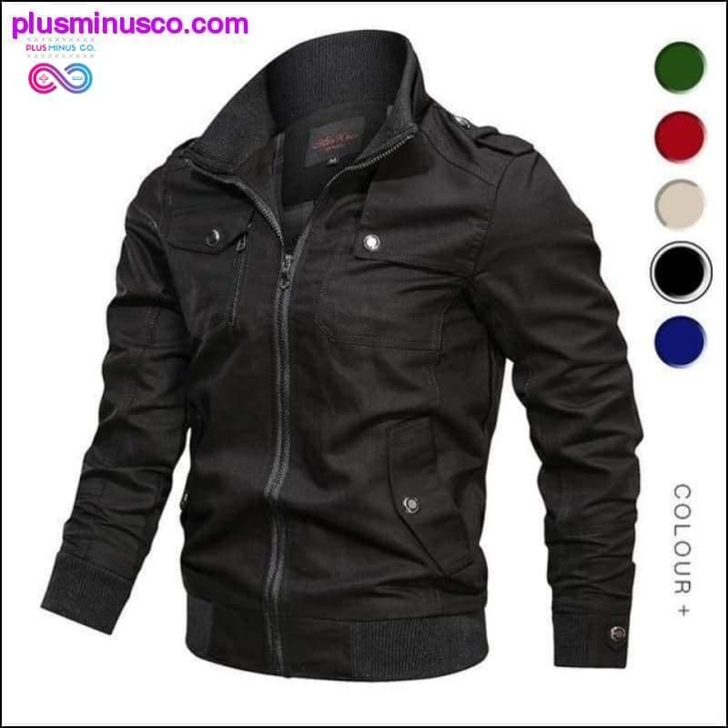Military Jacket Men Spring Autumn Cotton Windbreaker Pilot - plusminusco.com