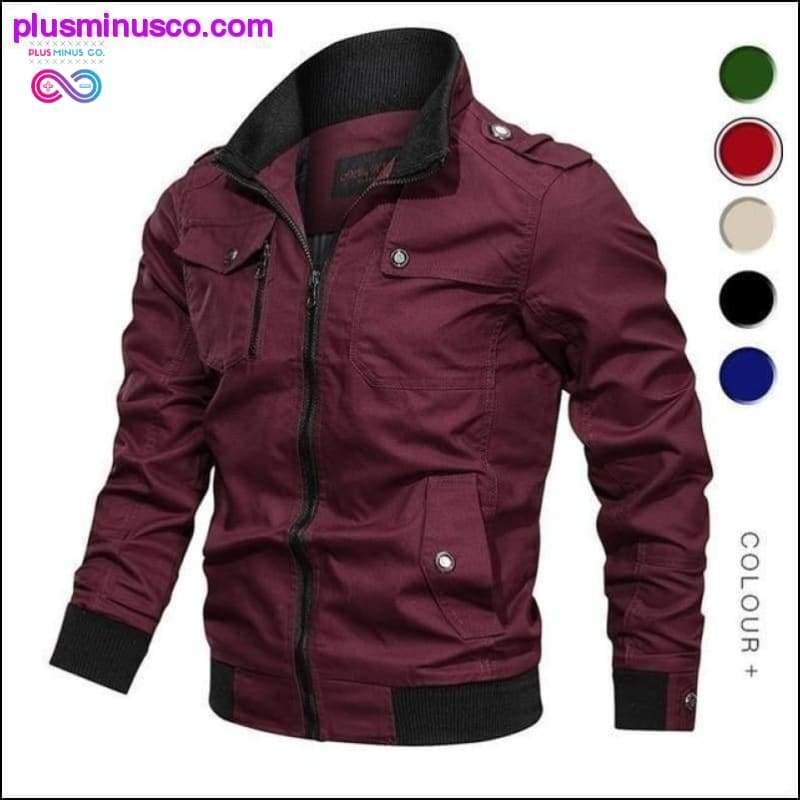 Military Jacket Men Spring Autumn Cotton Windbreaker Pilot - plusminusco.com