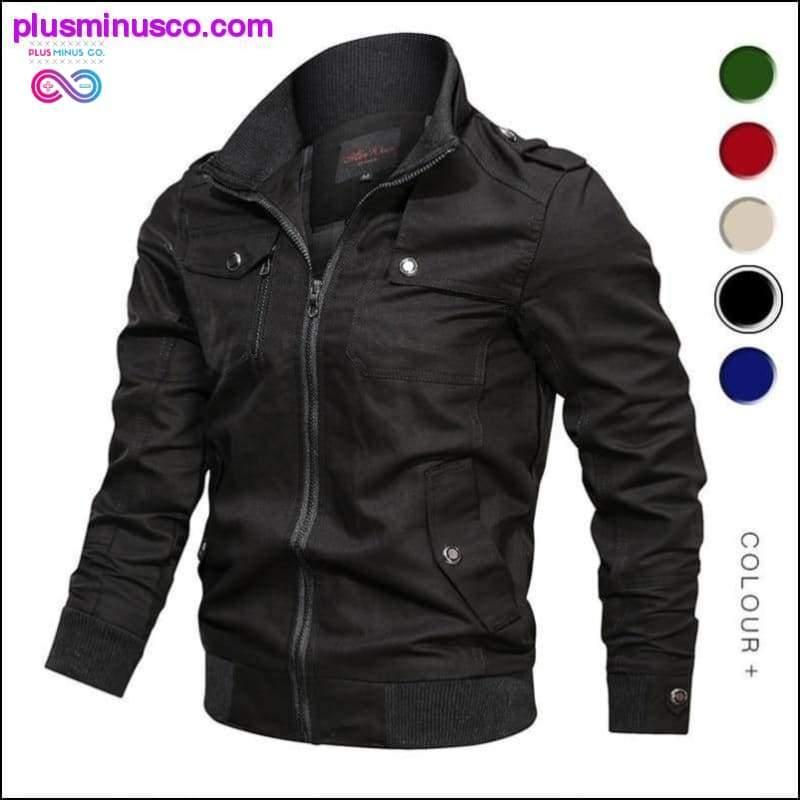 Military Jacket Men Spring Autumn Cotton Windbreaker Pilot - plusminusco.com