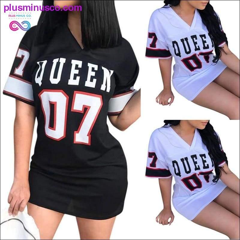 Mini Dress Short Dresses Summer Women New Letters Queen - plusminusco.com