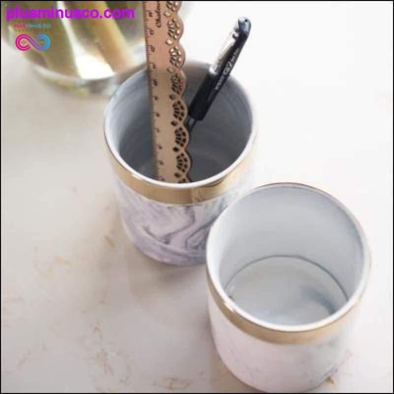 Modern Minimalist Marbled Porcelain Ceramic Cup - plusminusco.com