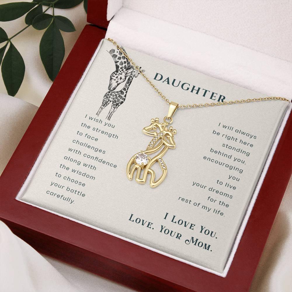 Mom Gift from Daughter, Mom Gift, Gift for Mom, Giraffe Necklace, Mother Daughter Gift Necklace, Mom Birthday Gift, Birthday Gift for Mom - plusminusco.com